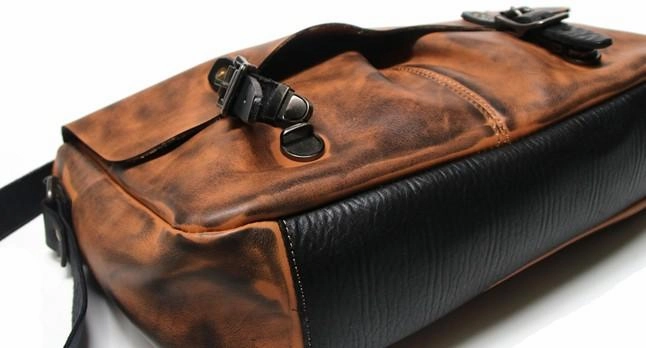 Cool Handmade Vintage Leather Mens Messenger Bags Shoulder Bag for men