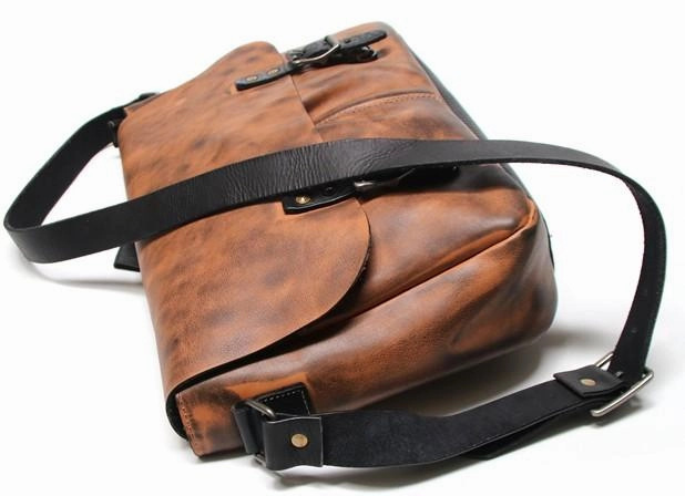 Cool Handmade Vintage Leather Mens Messenger Bags Shoulder Bag for men