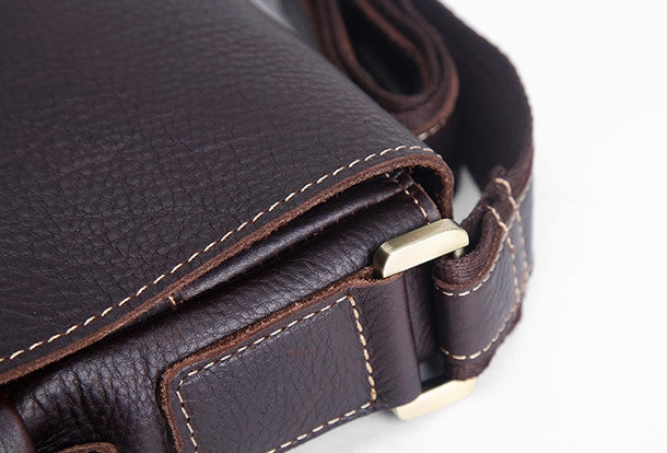 Cool leather men Small messenger bags shoulder bag