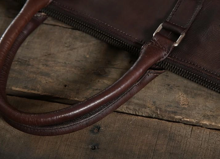 Cool Leather Mens  Briefcase Work Bag Vintage Business Bag Laptop Bags for men