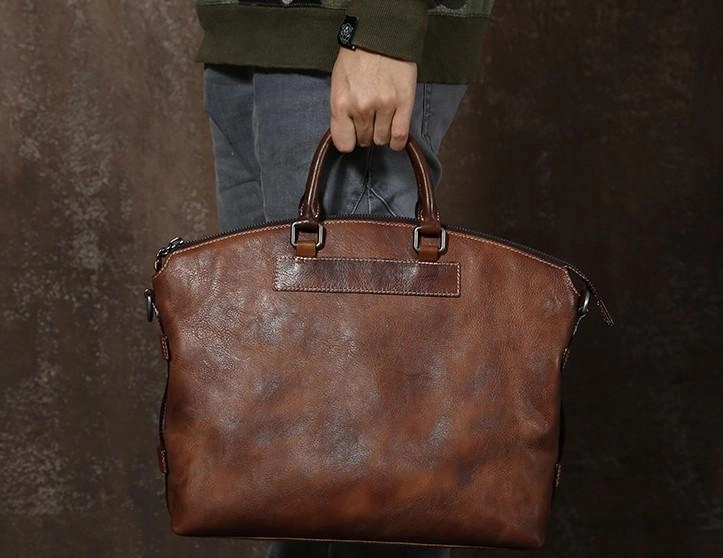 Cool Leather Mens Briefcase Work Bags Business Bag Laptop Bag for men