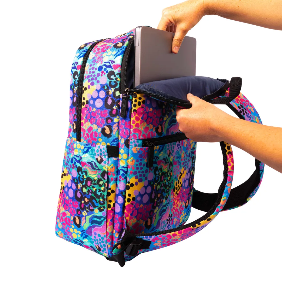 Electric Leopard Laptop Backpack