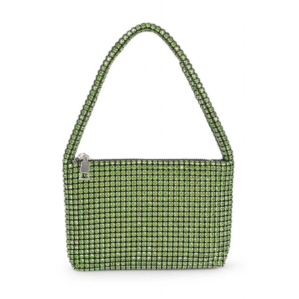 FASHNZFAB Rhinestone Iconic Soft Clutch Swing Bag