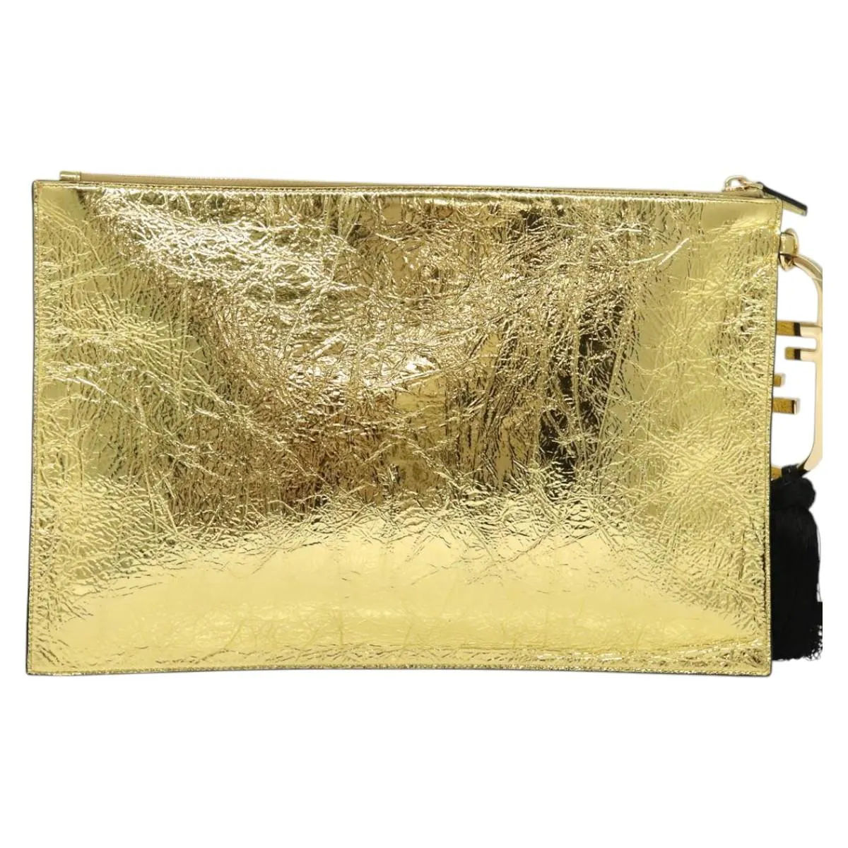 Fendi Ff Patent Leather Clutch Bag (Pre-Owned)