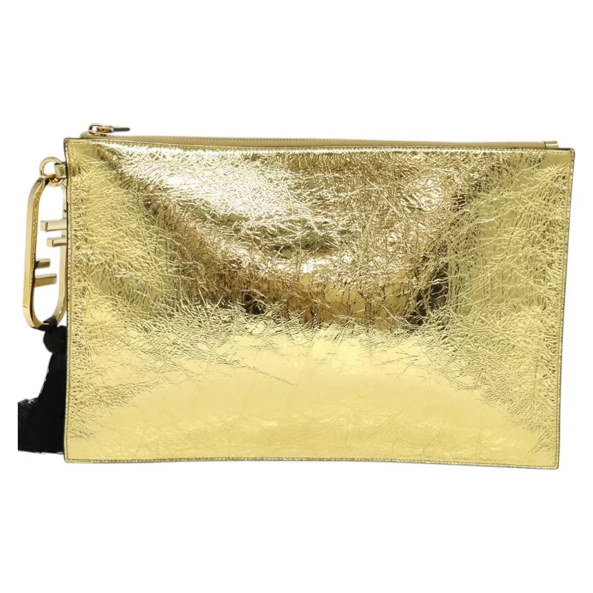 Fendi Ff Patent Leather Clutch Bag (Pre-Owned)