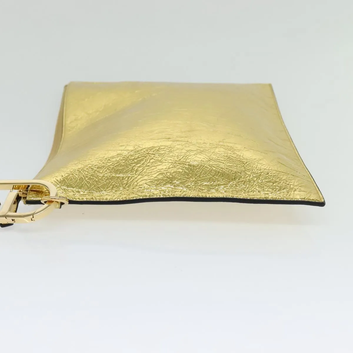 Fendi Ff Patent Leather Clutch Bag (Pre-Owned)