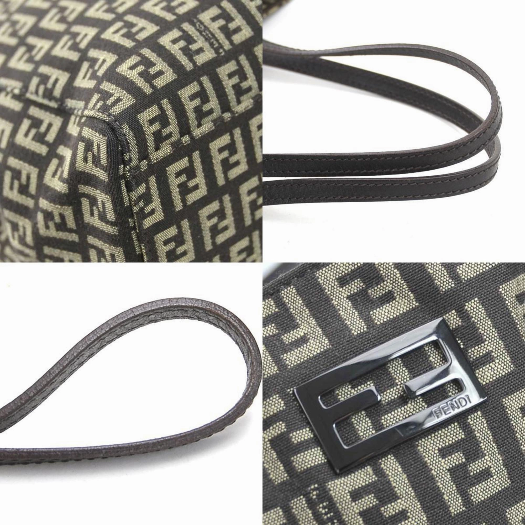 Fendi Canvas Leather Handbag (Pre-Owned)