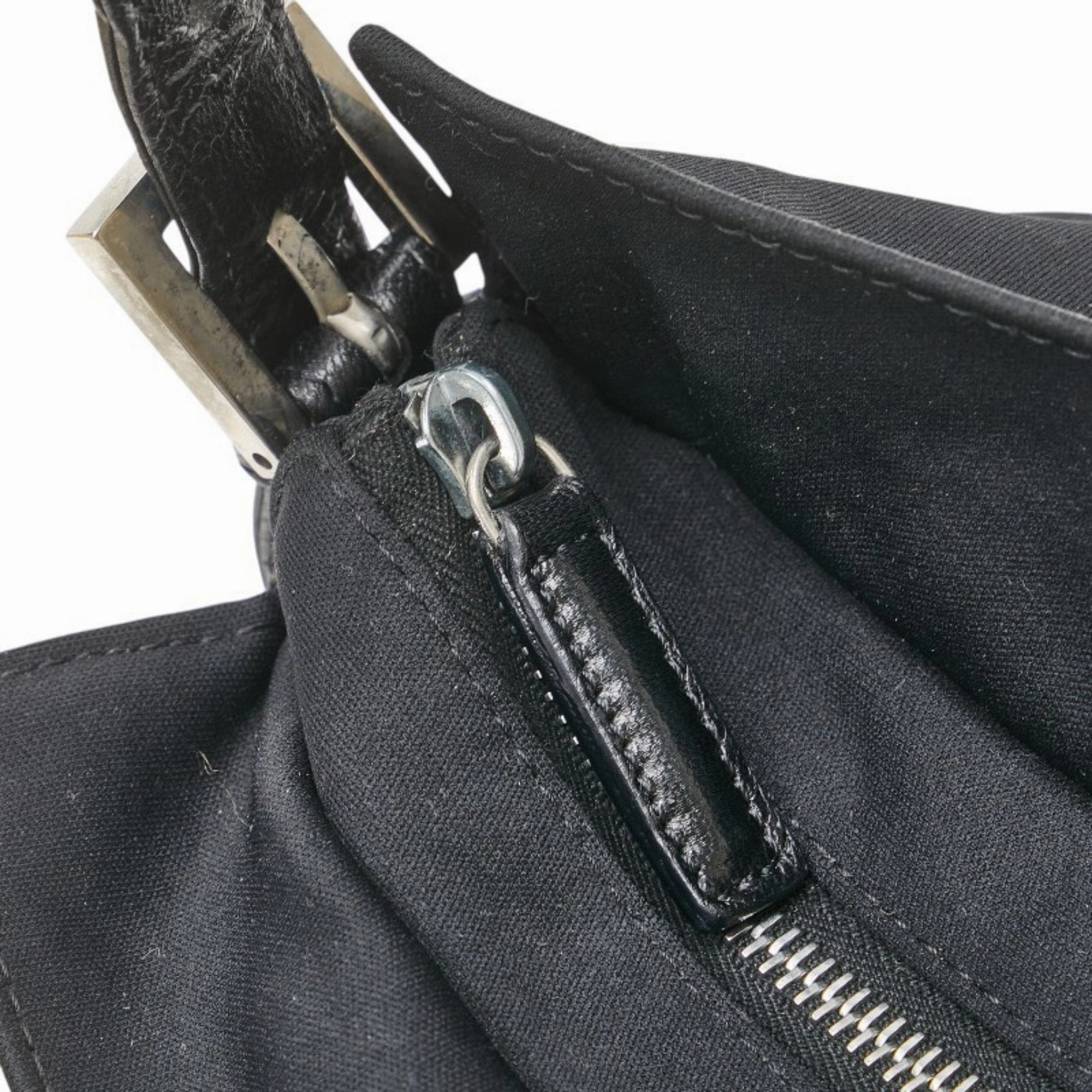 Fendi Nylon Leather Handbag (Pre-Owned)