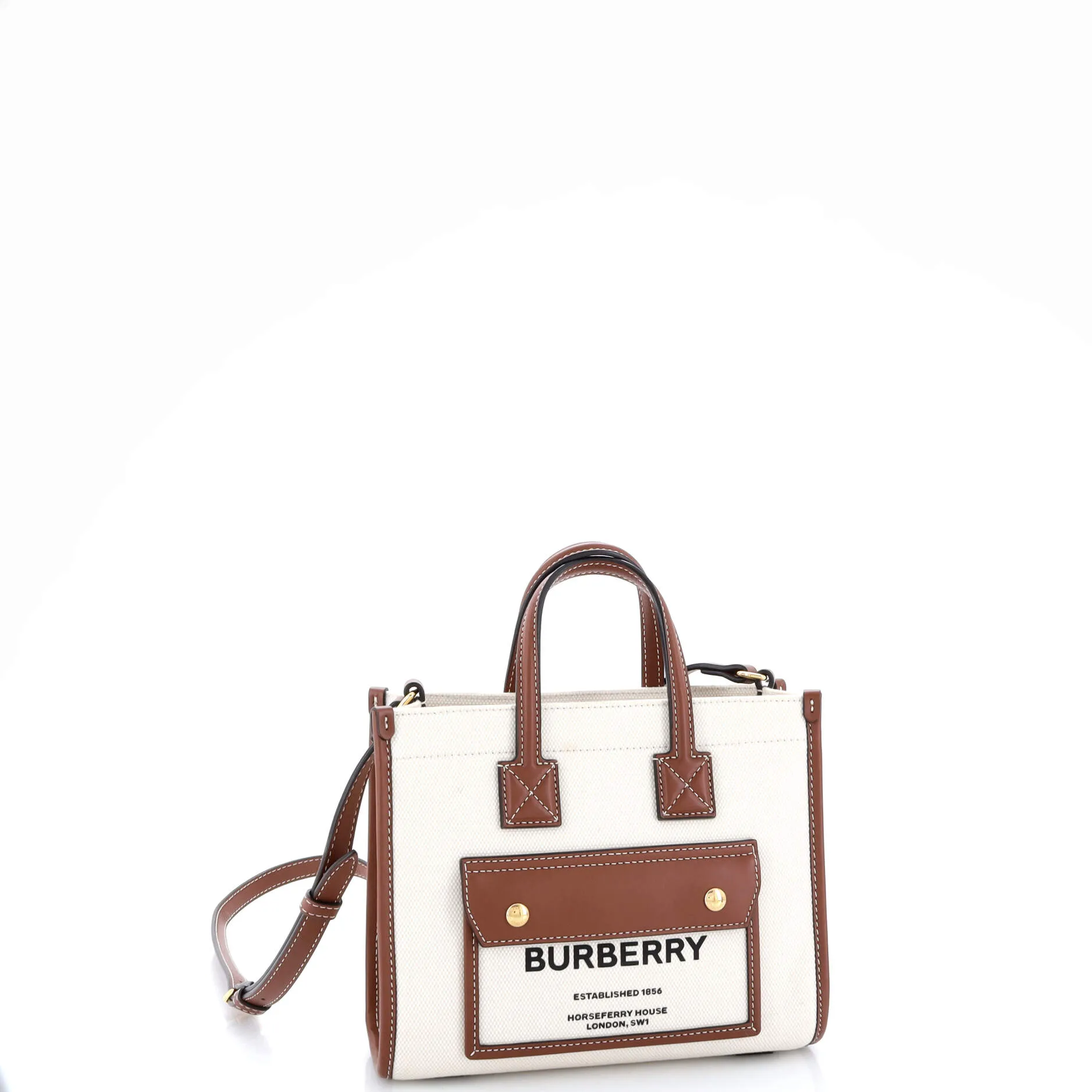 Freya Shopping Tote Canvas with Leather Mini