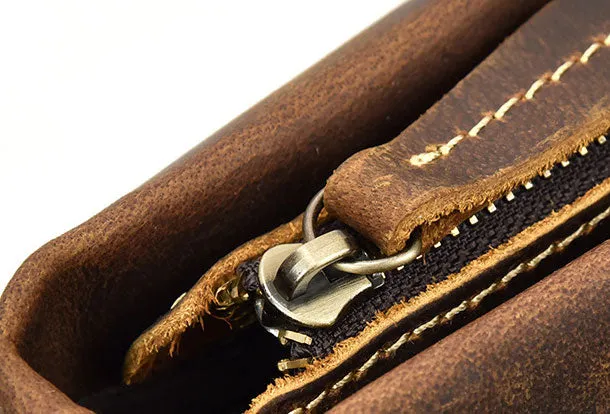GENUINE LEATHER MENS Vintage Brown COOL MESSENGER BAG BRIEFCASE WORK BAG BUSINESS BAG FOR MEN