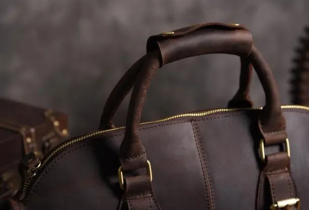 Handmade Cool leather mens Shoulder Briefcases vintage laptop Briefcase Business Briefcase