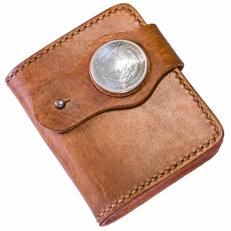 Handmade Leather billfold Mens Chain Biker Wallet Cool Leather Wallet With Chain Wallets for Men