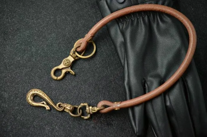 Handmade Leather Cool Punk Rock Wallet Chain Biker Trucker Wallet Chain Trucker Wallet Chain for Men