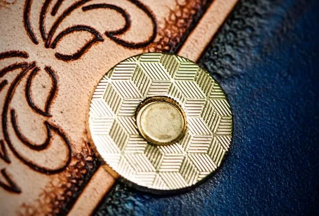 Handmade Leather Men Tooled Blue Floral Cool Leather Wallet Long Phone Clutch Wallets for Men