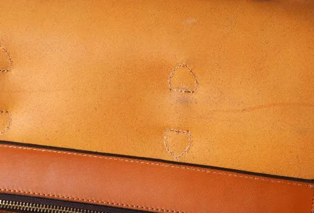 Handmade leather mens Briefcase business Briefcase Shoulder Bag Laptop Briefcase