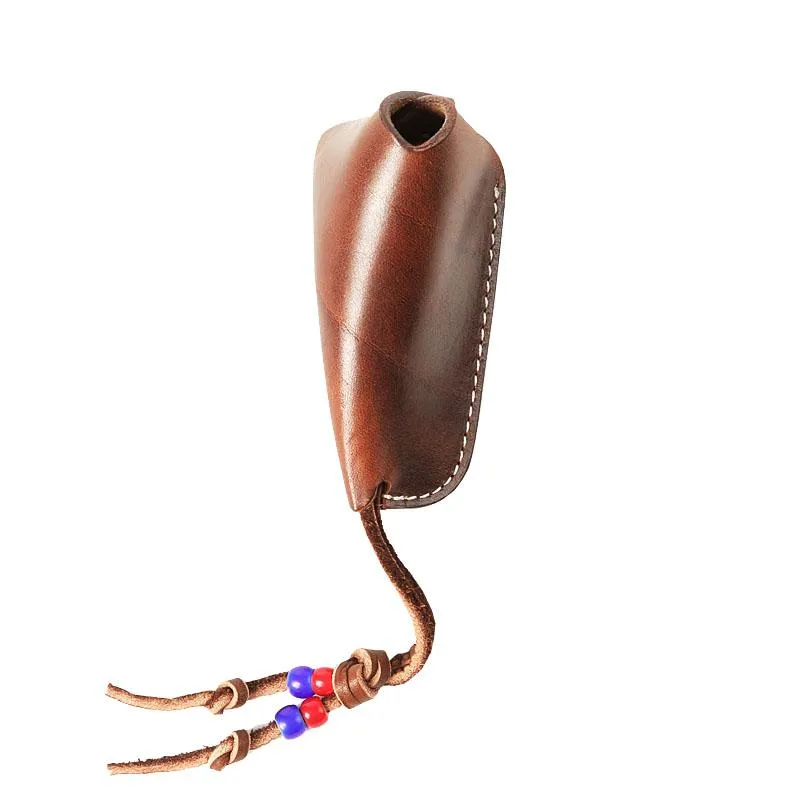 Handmade Leather Mens Cool Key Holder Car Key Wallet Brown Distressed Car Key Case for Men