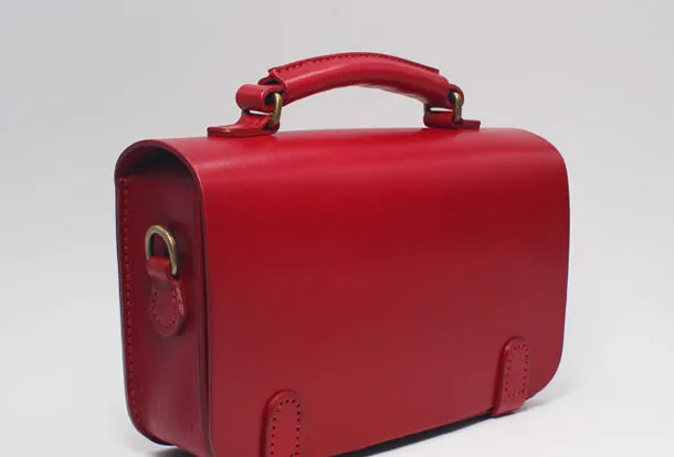 Handmade Leather Messenger Bag Purse Satchel Bag Crossbody Shoulder Bag for Girl Women Lady