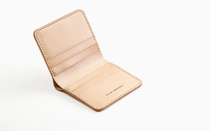 Handmade Leather Minimalist Womens Mens Bifold Small Wallets billfold Wallets for Men