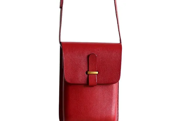 Handmade Leather vintage women phone purse leather shoulder bag crossbody bag