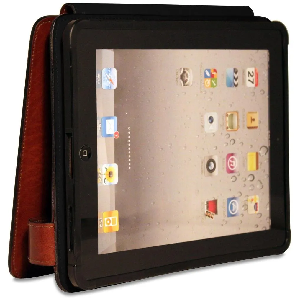 Jack Georges Elements Collection Ipad Cover Snap Closure Leather Case
