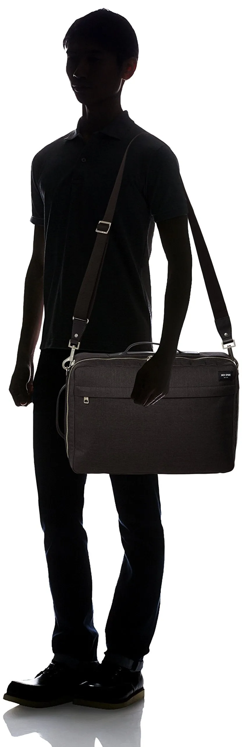 Jack Spade Men's Tech Oxford Convertible Briefpack Charcoal