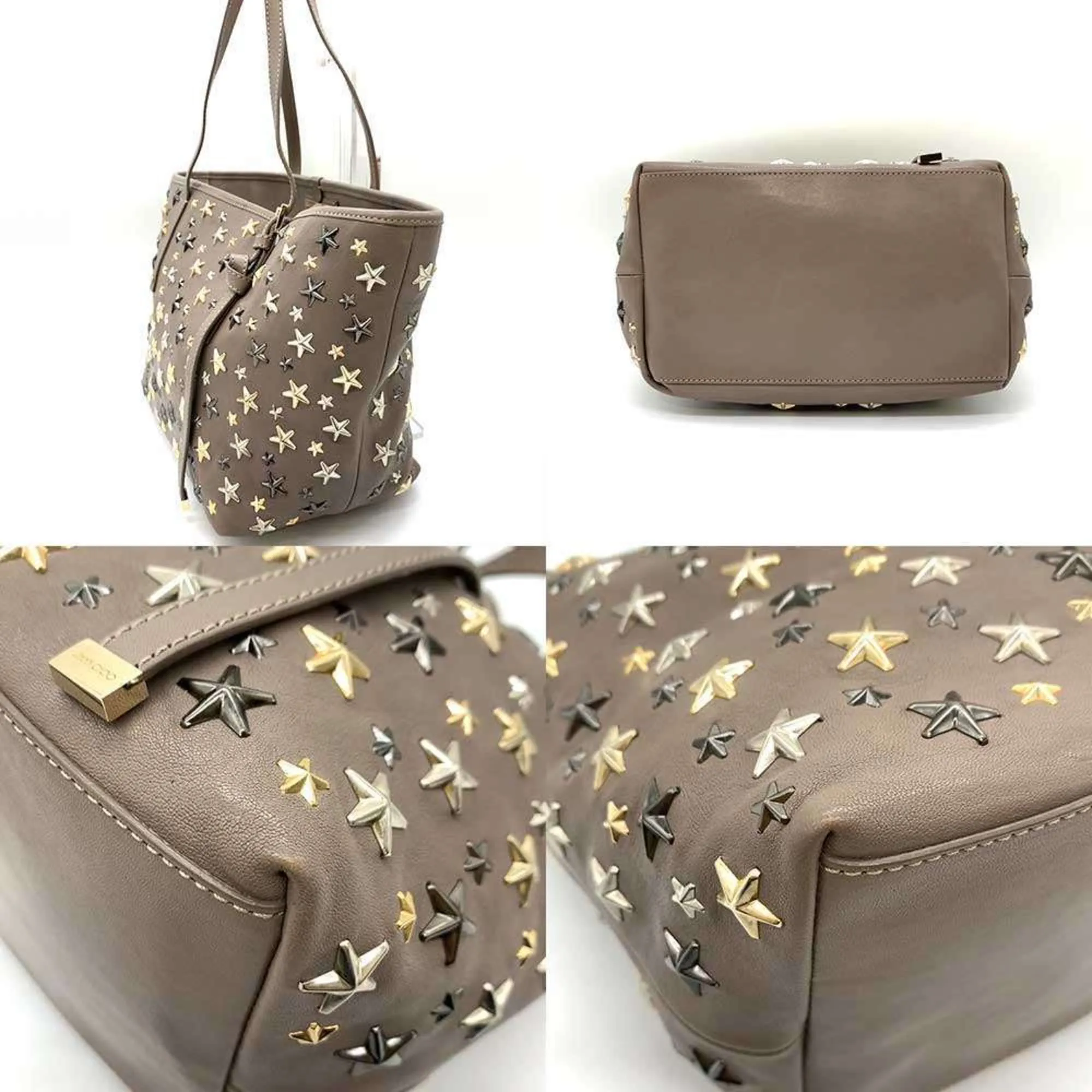 Jimmy Choo Leather Handbag Tote Bag (Pre-Owned)