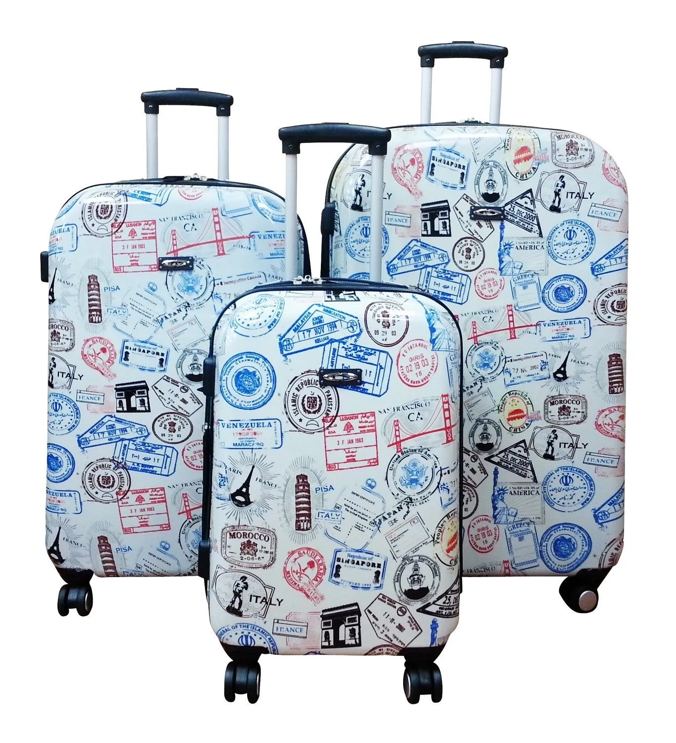 Kemyer Series 888 Hardshell 3 Piece Set (20"/24"/28") 4-Wheel Luggage Sets