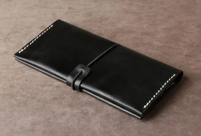 Leather Mens Cool Long Leather Wallet Phone Clutch Wallet for Men