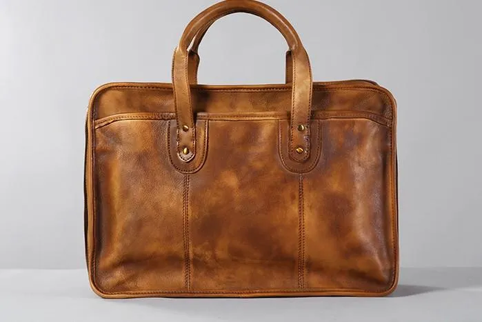 Leather Mens Large Travel Bag Shoulder Bag Laptop Bag Briefcase Weekender Bags for Men