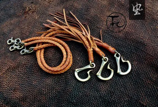Leather trucker wallet Chain biker wallet Chain for chain wallet with dragon hook