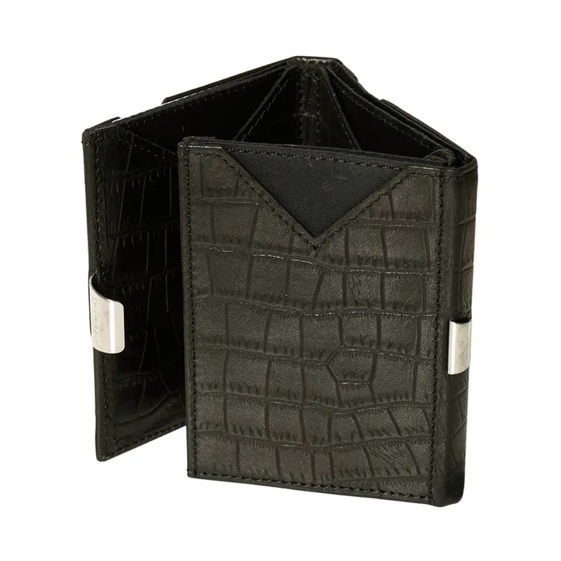 Leather Wallet // Caiman Black