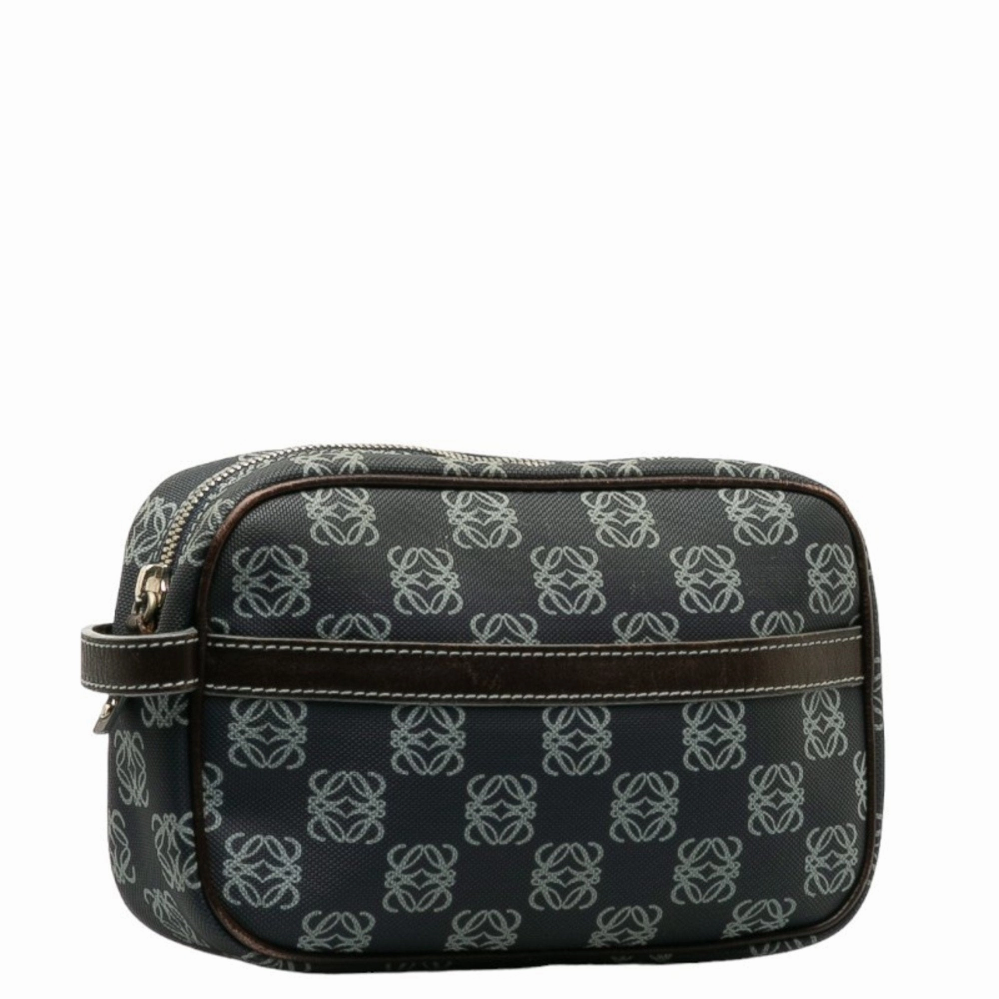Loewe Navy Pvc Leather Pouch (Pre-Owned)
