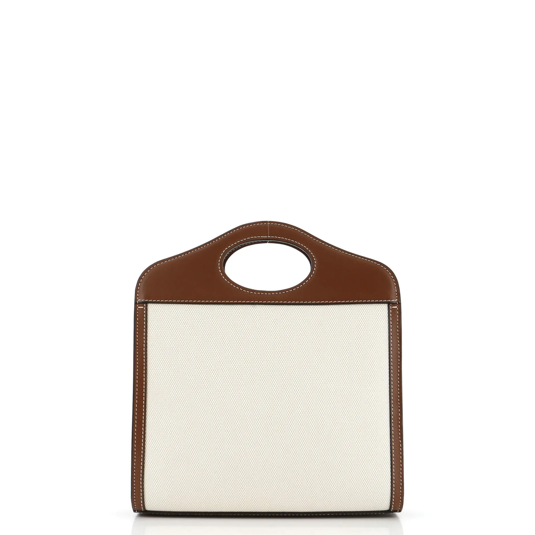 Logo Pocket Tote Canvas with Leather Mini
