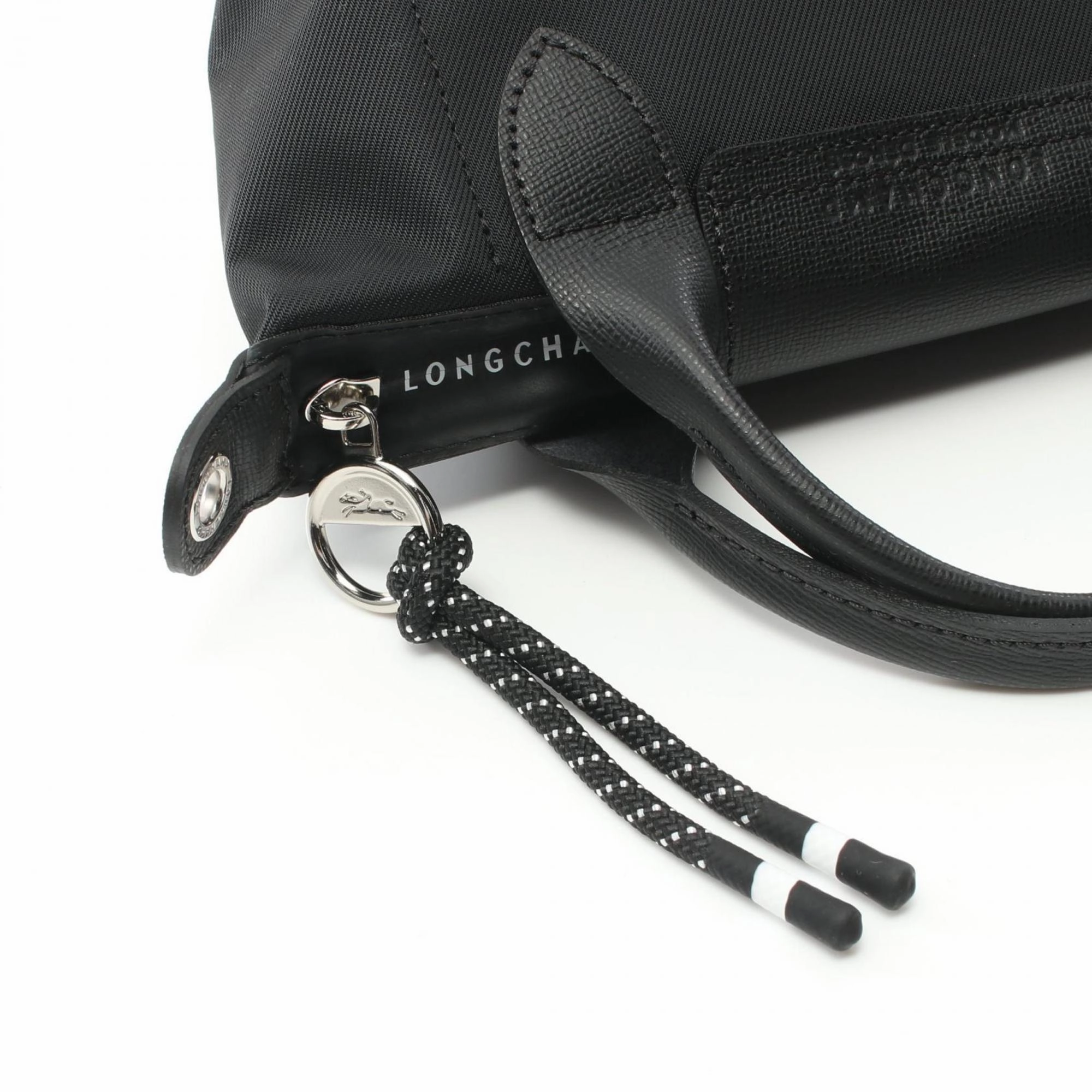 Longchamp Nylon Leather Handbag (Pre-Owned)