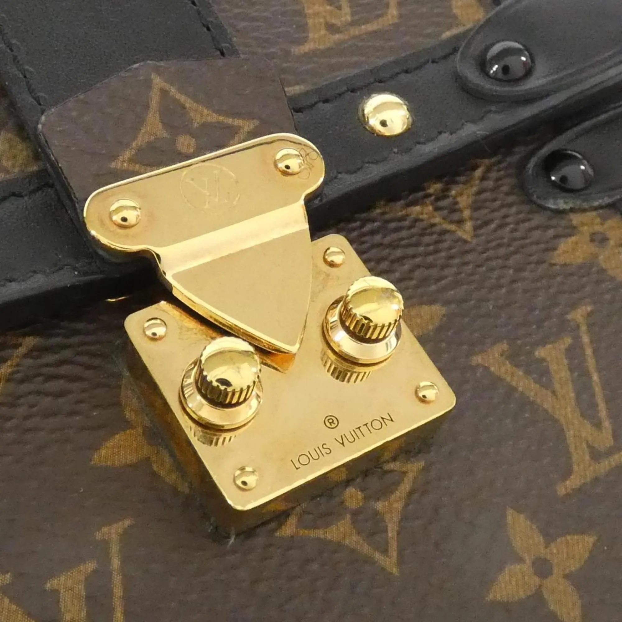 Louis Vuitton Trunk Canvas Clutch Bag (Pre-Owned)