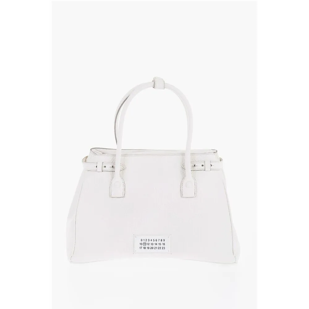 Maison Margiela MM11 Textu Leather Hand Bag with Removable Shoulder Women's Strap