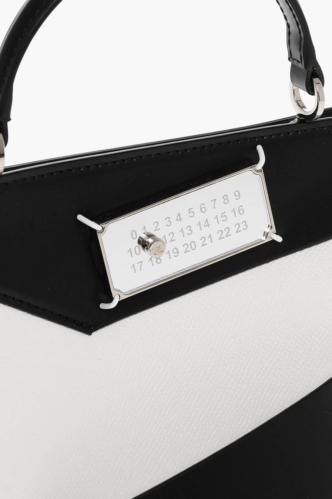 Maison Margiela Two-Tone Leather Snatched Crossbody Bag