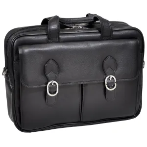 McKlein USA Hyde Park 15" Leather Double Compartment Laptop Briefcase