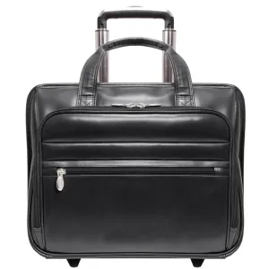 McKlein USA Midtown 15.6" Leather Wheeled Laptop Briefcase