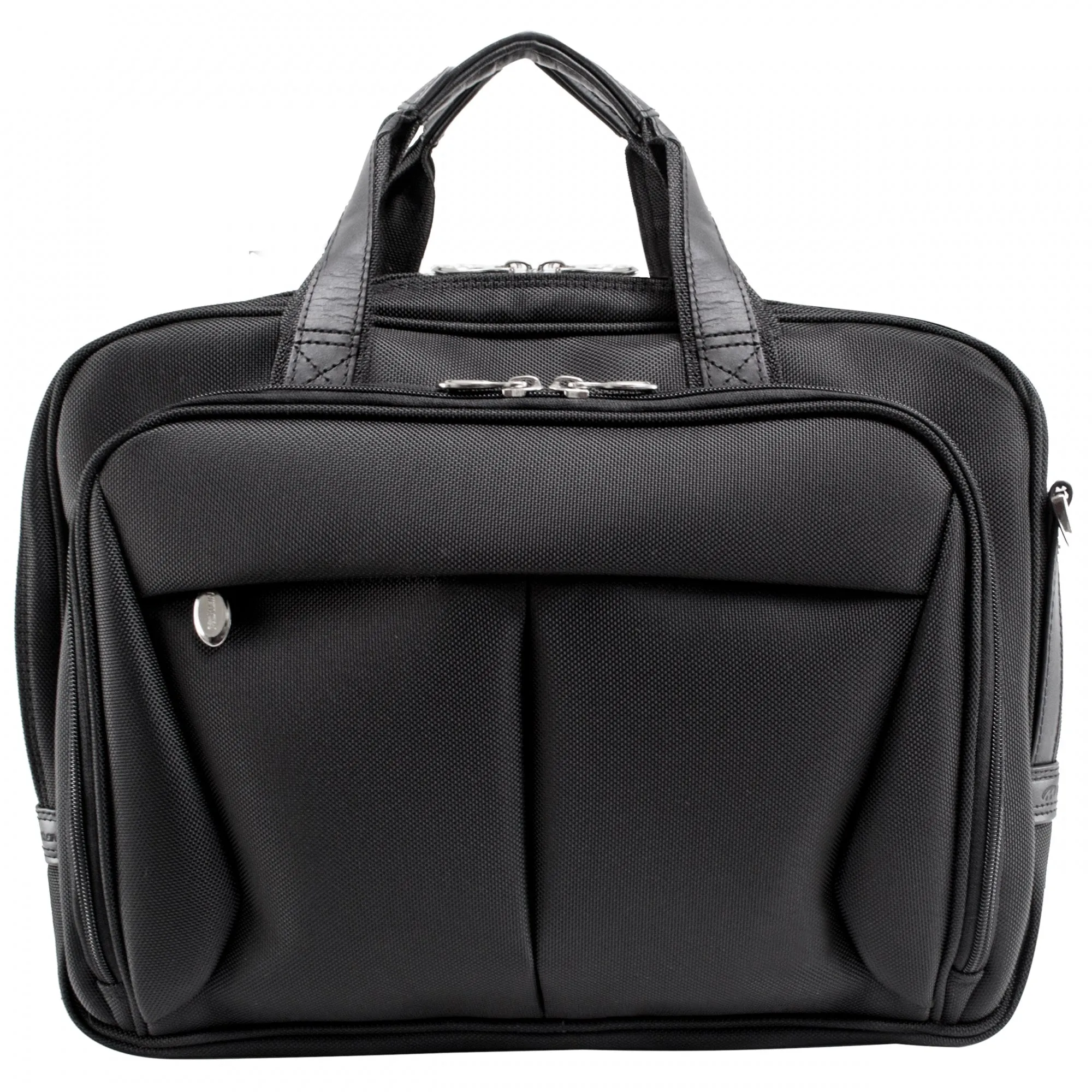 McKlein USA Pearson 17" Nylon Expandable Double Compartment Laptop Briefcase