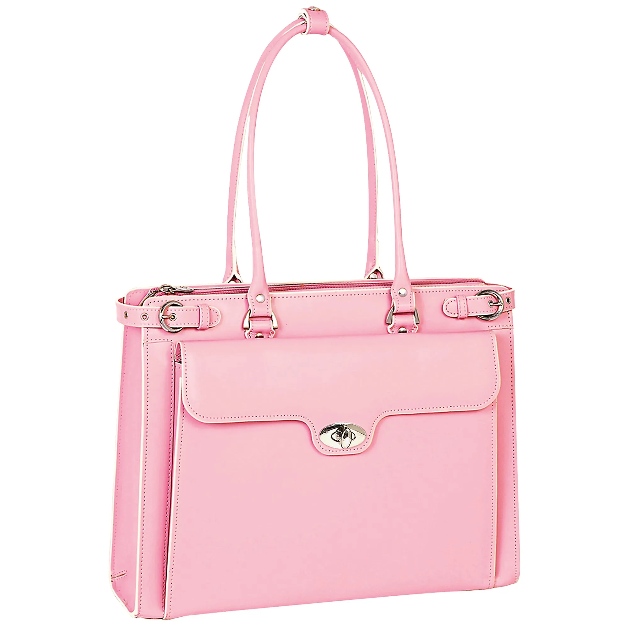 McKlein USA Winnetka 15.4" Leather Ladies' Laptop Briefcase w/ Removable Sleeve