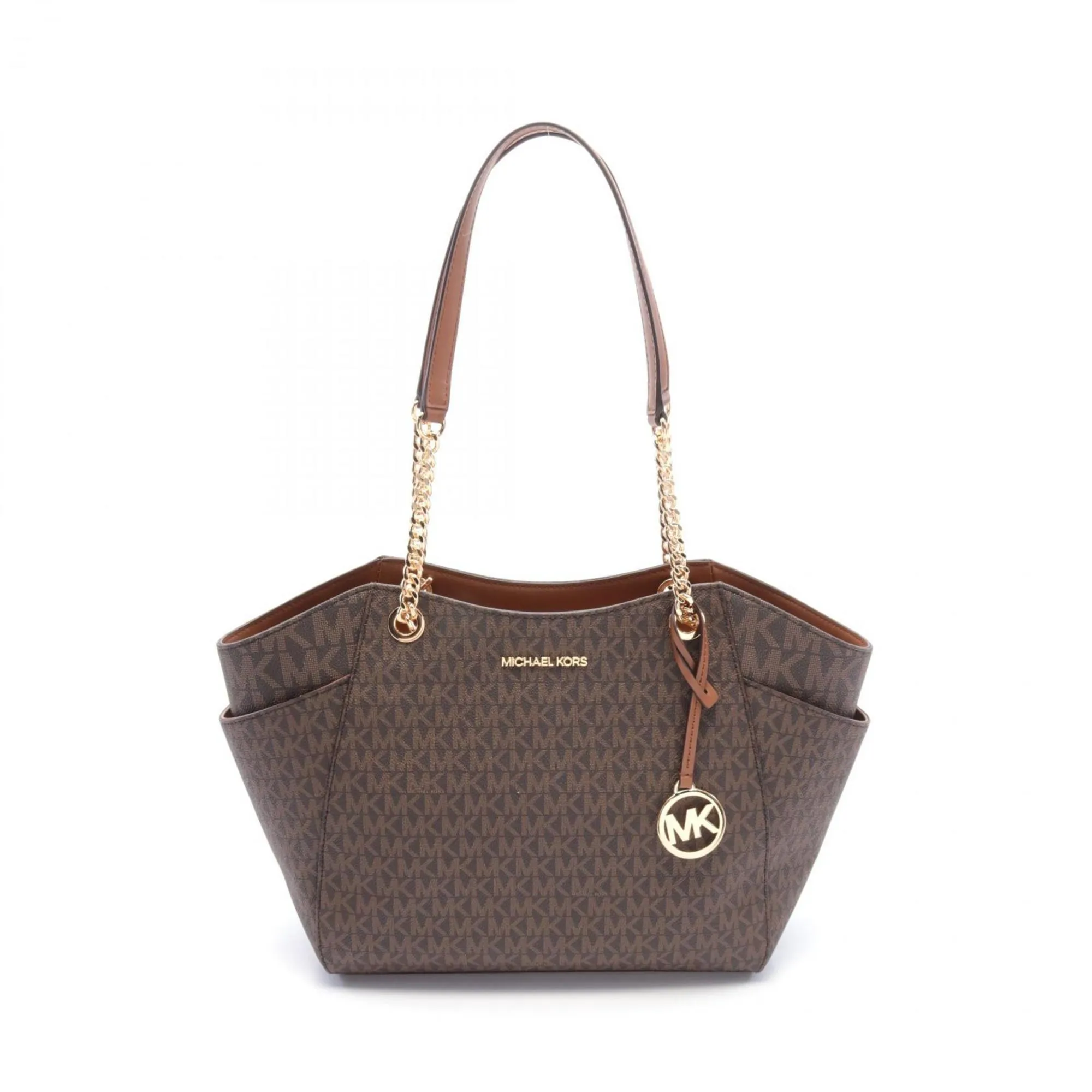 Michael Kors  Coated Canvas Leather Tote Bag Weekend Bag (Pre-Owned)