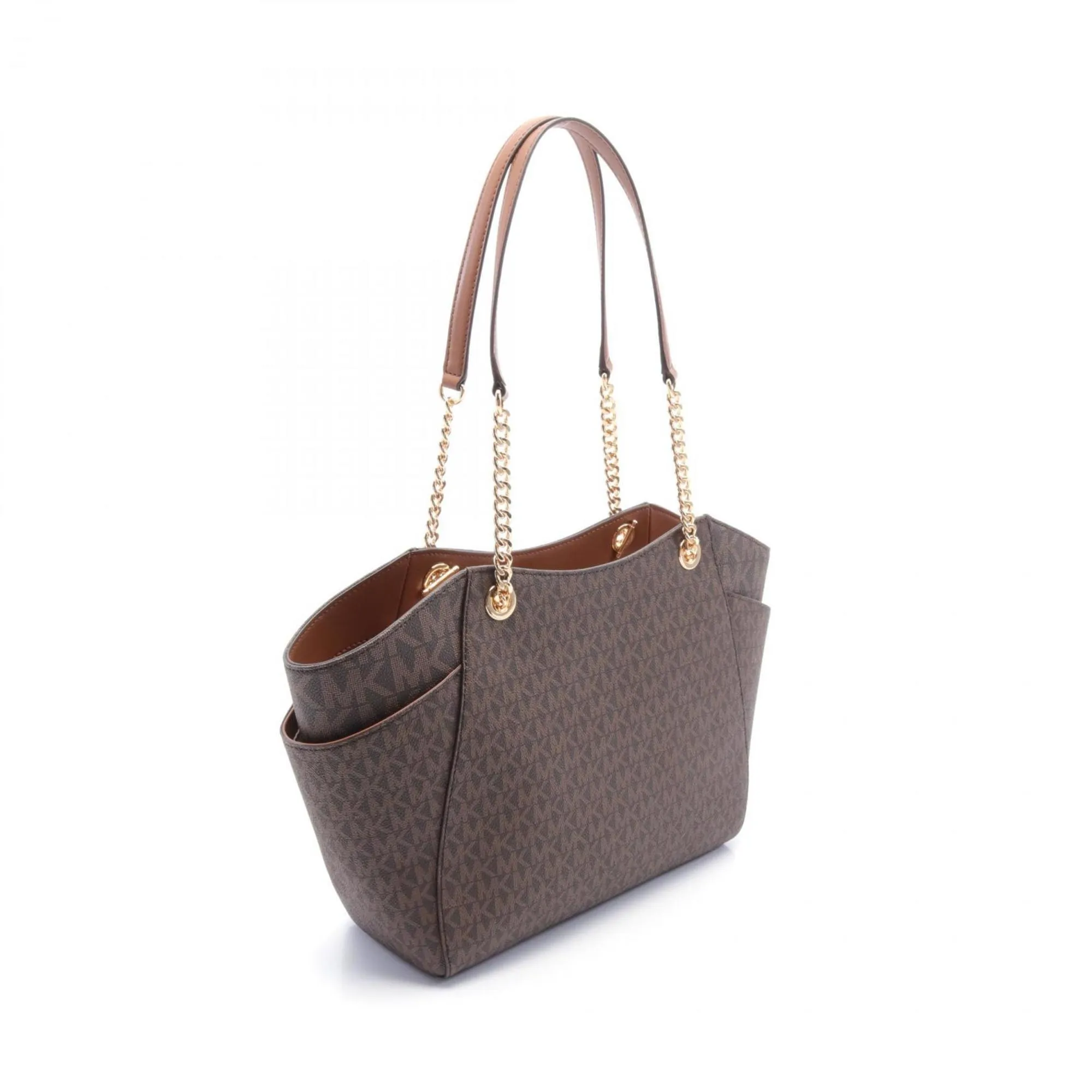 Michael Kors  Coated Canvas Leather Tote Bag Weekend Bag (Pre-Owned)