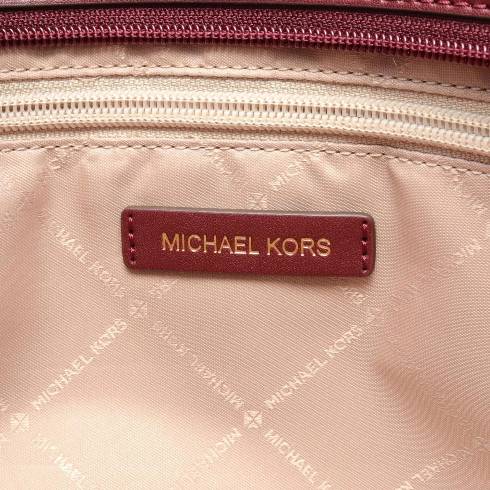 Michael Kors  pink Coated Canvas Pvc Leather Tote Bag Weekend Bag (Pre-Owned)