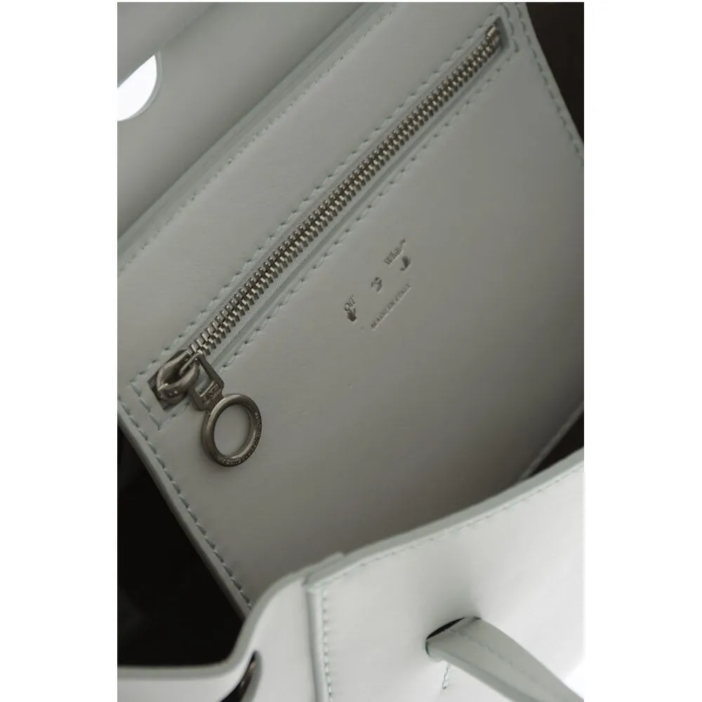 Off- Leather BURROW Tote Bag with Cut-Out Women's Details