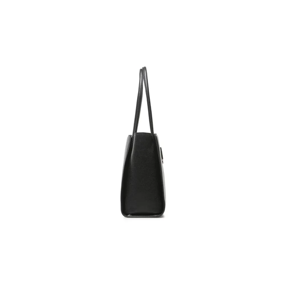 Plein Sport Chic Ebony Tote with  Logo Women's Accent