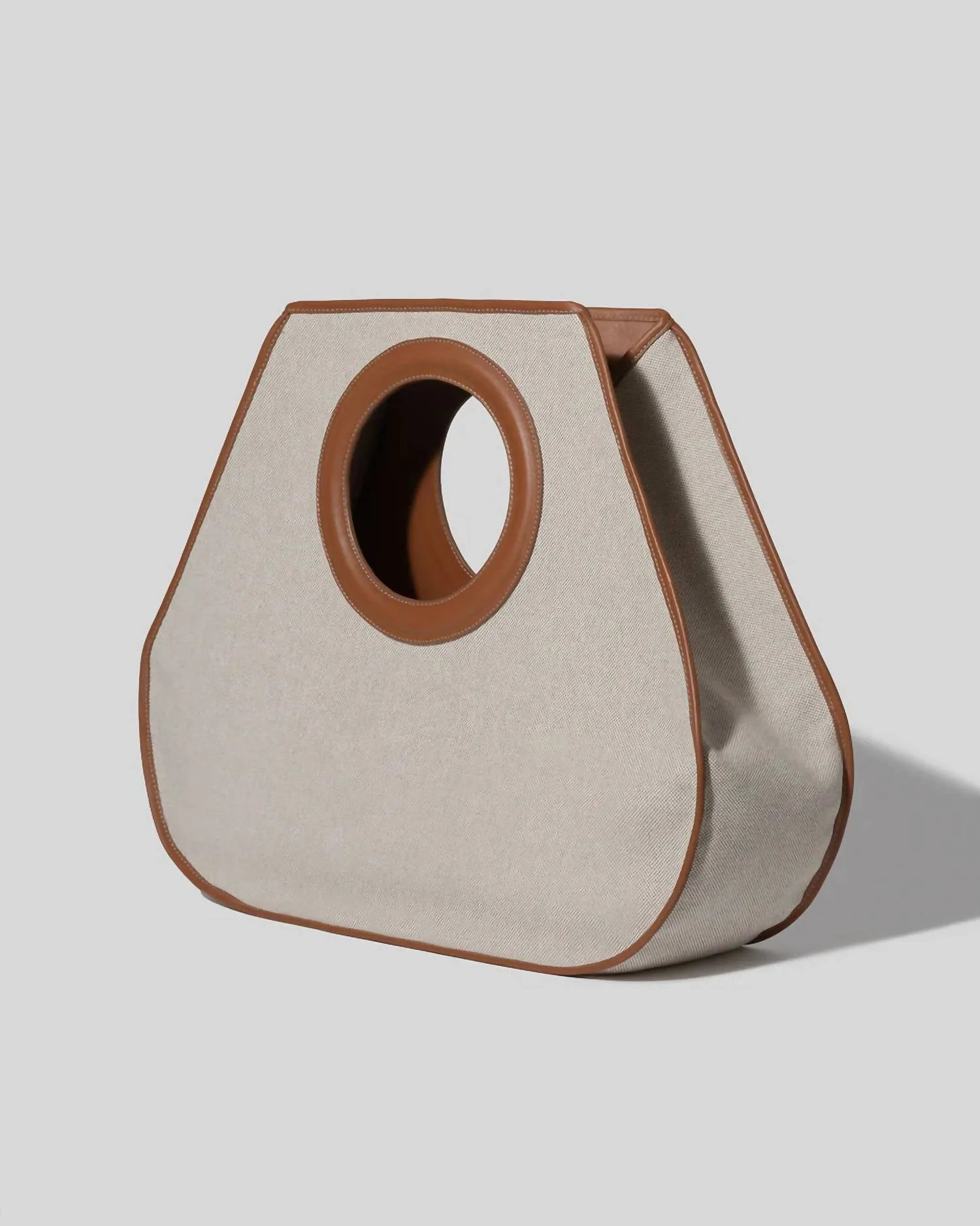 Roda L Canvas Tote Bag In Beige/ Tan