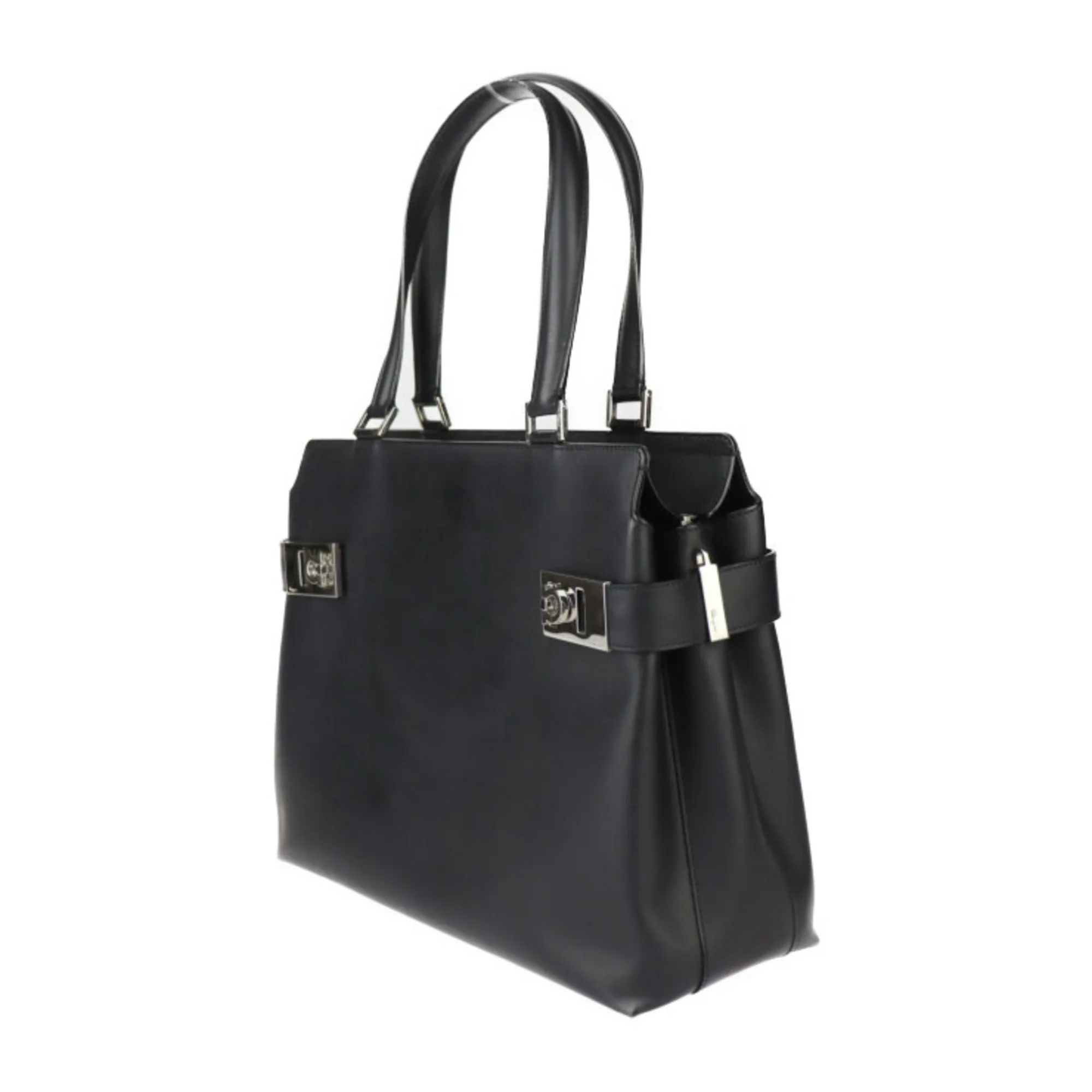 Salvatore Ferragamo  Leather Handbag Shoulder Bag Tote Bag (Pre-Owned)