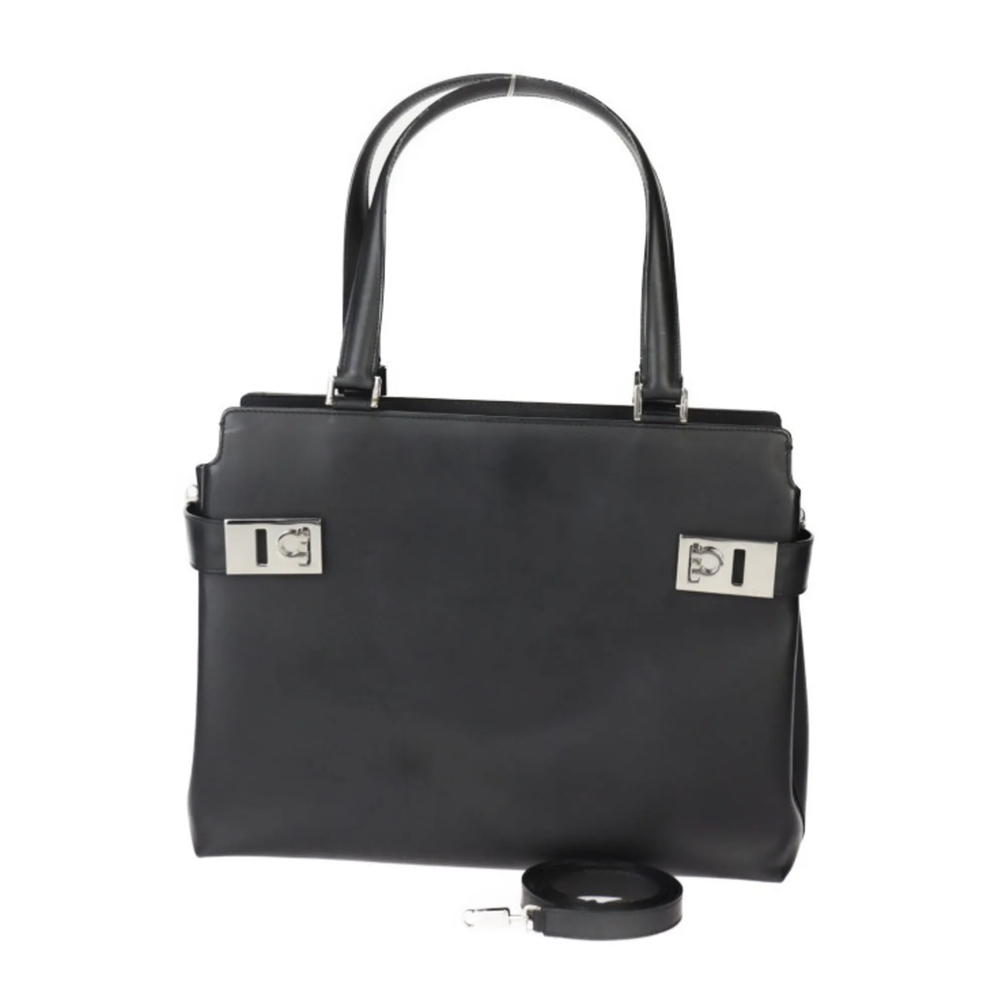 Salvatore Ferragamo  Leather Handbag Shoulder Bag Tote Bag (Pre-Owned)