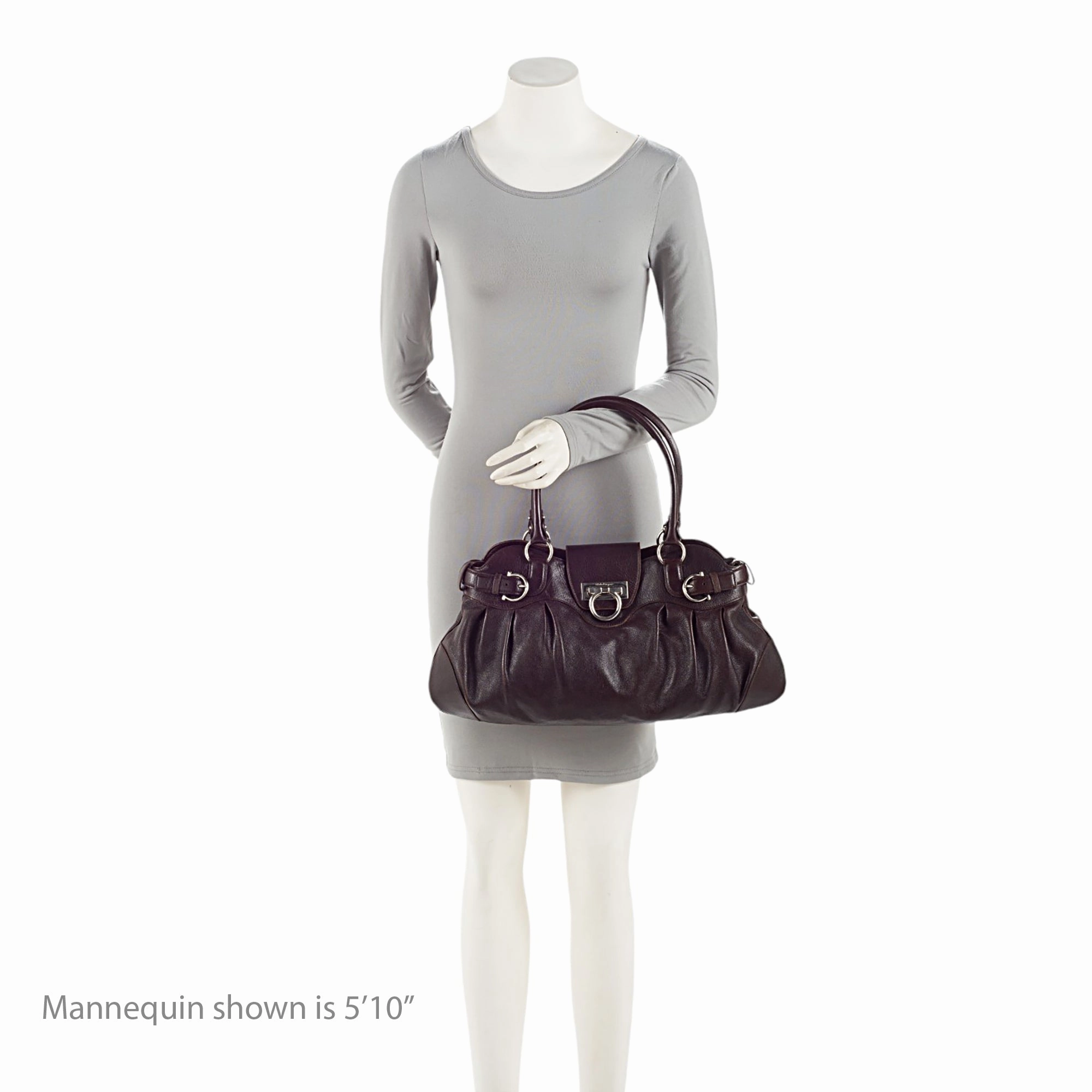 Salvatore Ferragamo Leather Gancini Marisa Satchel
